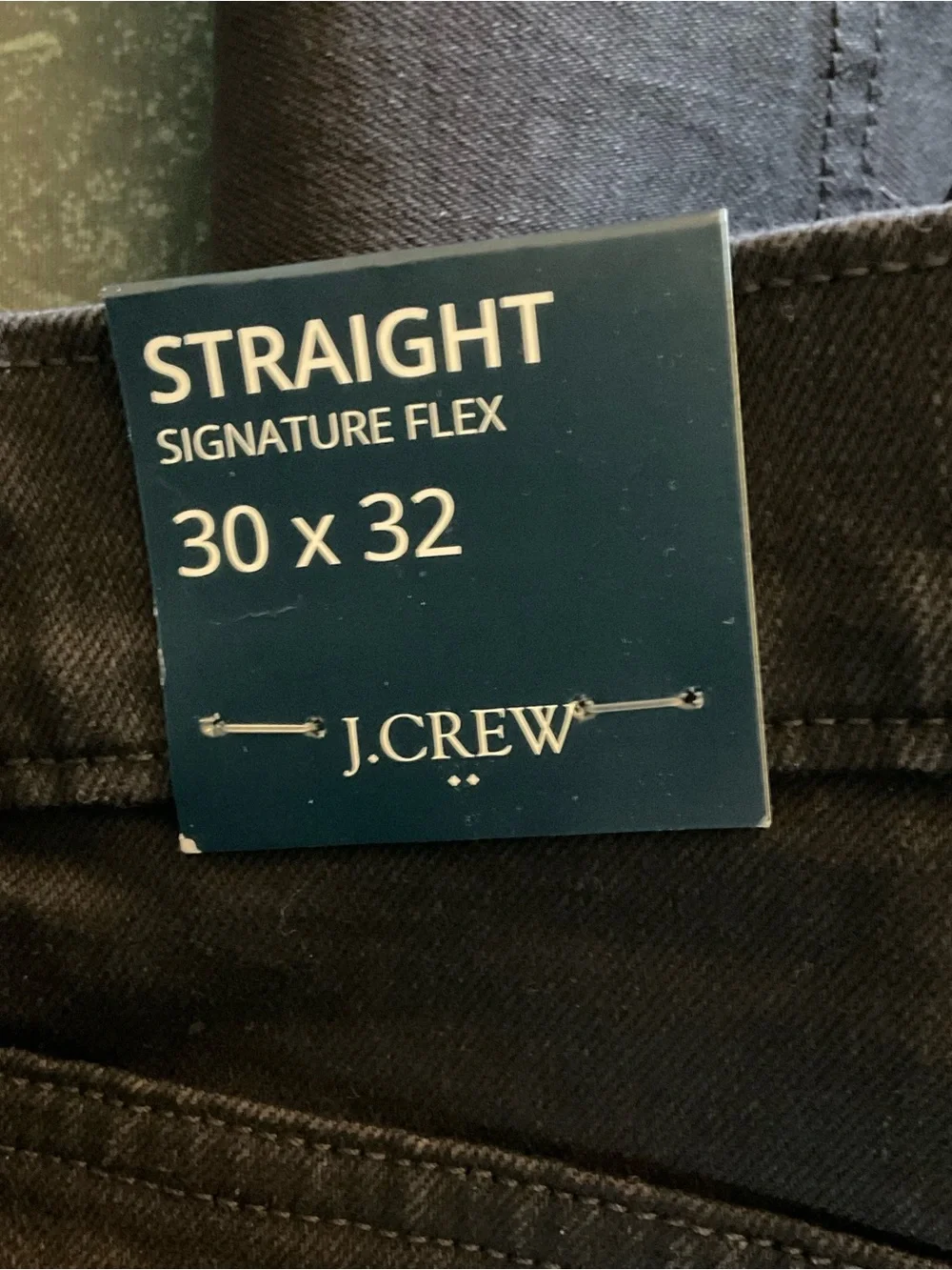 J.Crew Straight-fit jean in in‎ signature flex Dark Shadow Black Men’s 30x32 NWT